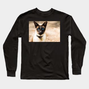 Siamese cat portrait Long Sleeve T-Shirt